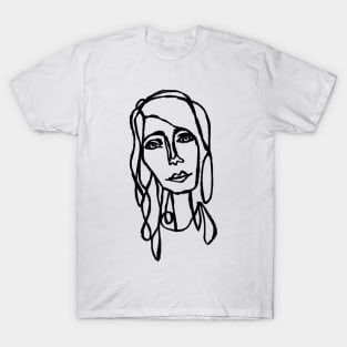 Hand Drawn Kind Girl Portrait T-Shirt